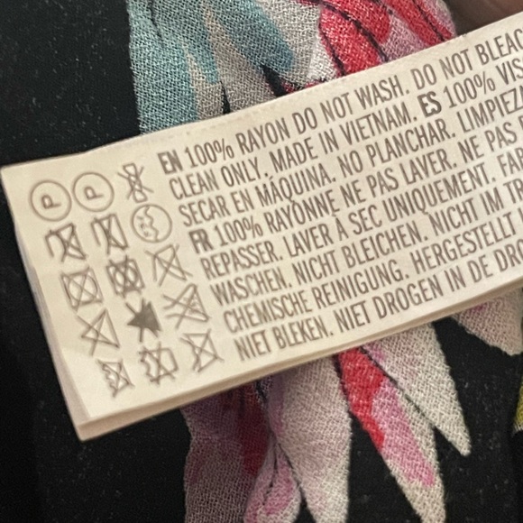 Forever 21 Tropical Black Floral Size Slit Cami Maxi Dress Size Medium - Picture 7 of 7